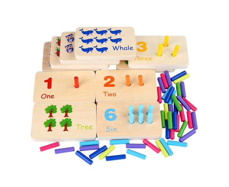 1 Set Math Counting Toy Water-based Paint Clear Pattern Digital Cognitive N Carousel 2