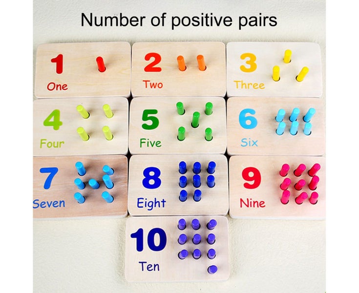 1 Set Math Counting Toy Water-based Paint Clear Pattern Digital Cognitive N Carousel 9