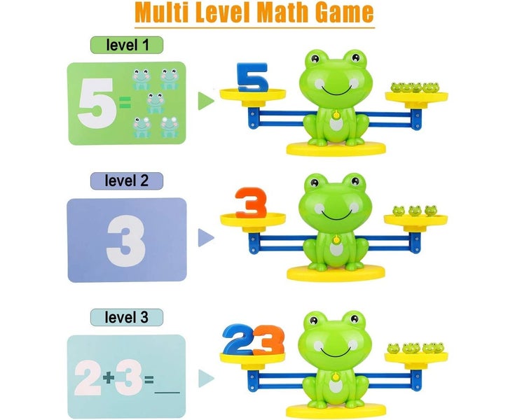 Cool Math Game, Frog Balance Counting Toys for BoysGirls Educational Num Carousel 4