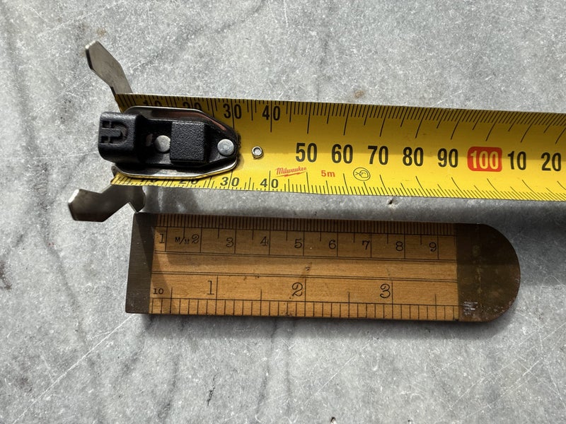 Antique Precision 4 Inch Brass Boxwood Rope Caliper Rule - Made in London Carousel 20