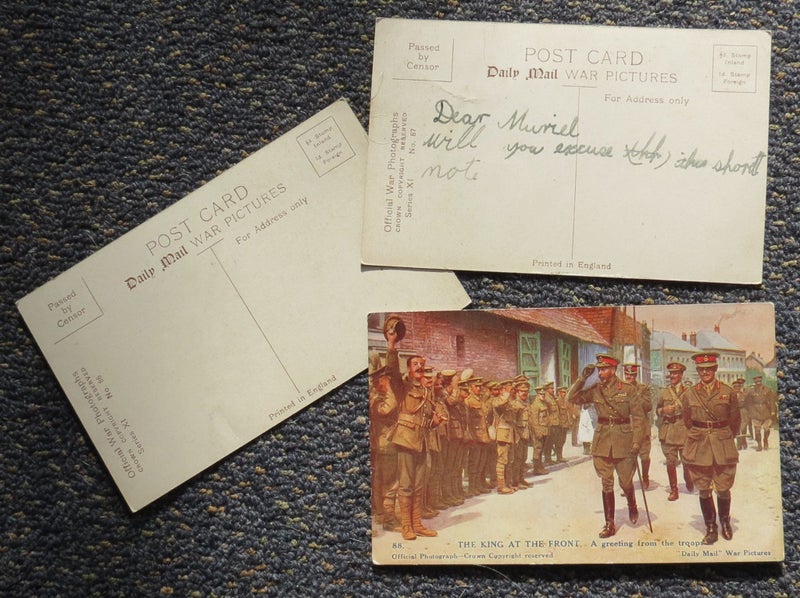 9 WW1 Postcards: "The King at The Front" and "Daily Mail Official War Pictures" Carousel 2