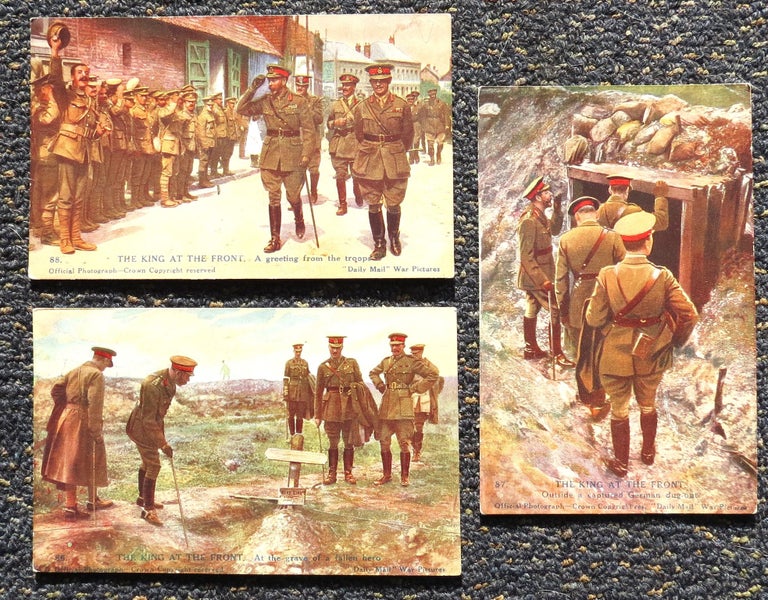 9 WW1 Postcards: "The King at The Front" and "Daily Mail Official War Pictures" Carousel 1