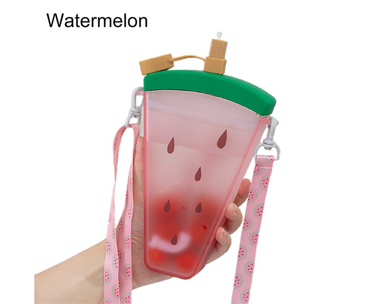320ml Large Capacity Orange Water Bottle Hanging Band Fruit Design Watermel Carousel 1