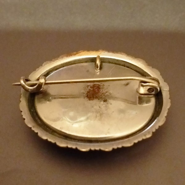 i) TLM - THOMAS L. MOTT HANDPAINTED BROOCH c1930's Carousel 2