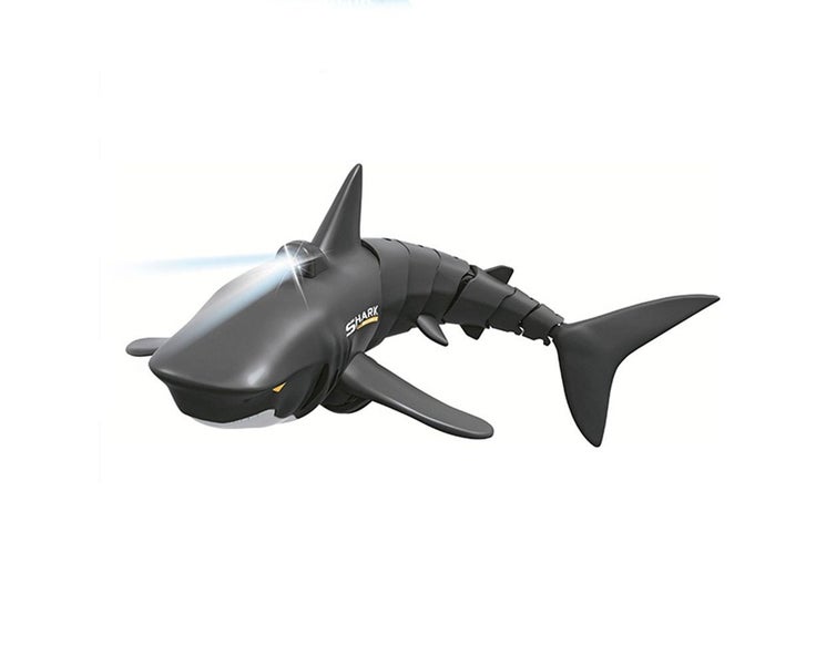 2.4G Remote Control Shark Boat Model Waterproof RC Toy BLACK with Light Carousel 1