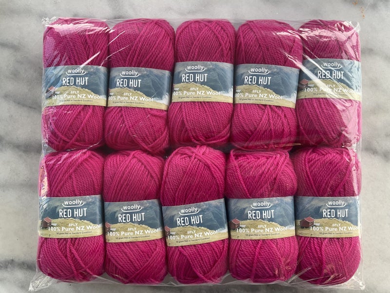 NZ Wool - 8 ply - Red Hut- Hot Pink Carousel 2