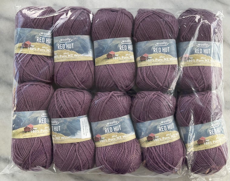 NZ Wool - 8 ply - Red Hut- Dark Lilac Carousel 2