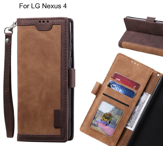 LG Nexus 4 Case Wallet Denim Leather Case Cover Carousel 1