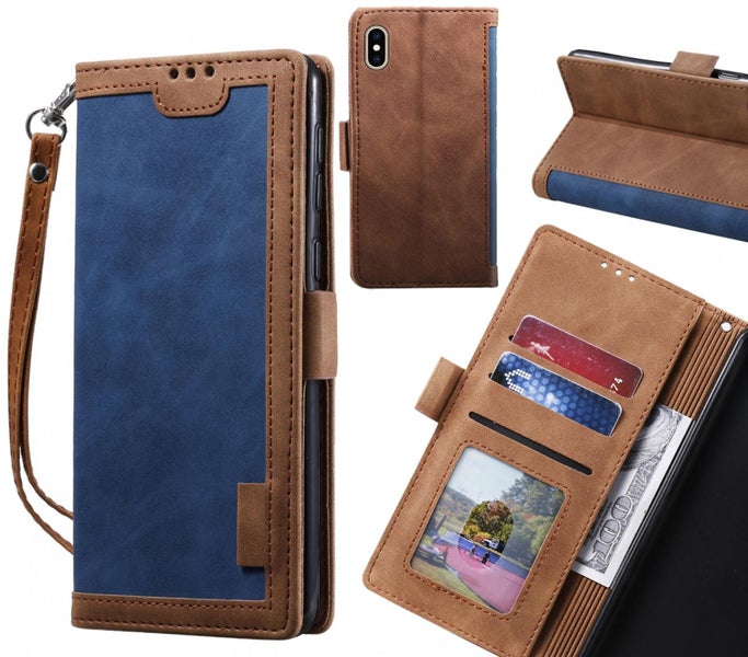 iPhone XS Max Case Wallet Denim Leather Case Cover Carousel 1