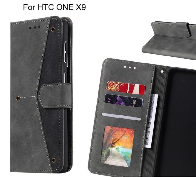 HTC ONE X9 Case Wallet Denim Leather Case Cover Carousel 1