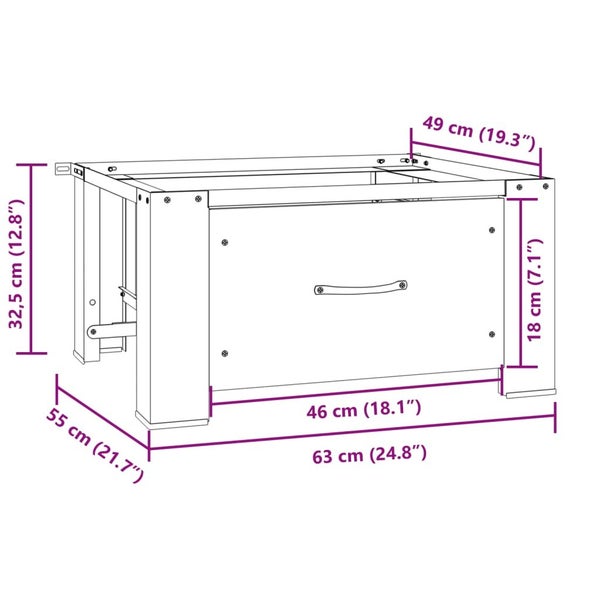 Washing Machine Pedestal With Drawer White Abbknln Carousel 2