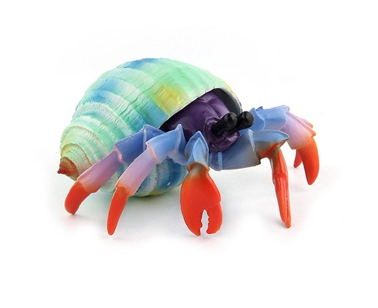 Simulation Hermit Crab Marine Animal PVC Model Desktop Decor Education Kids Carousel 1