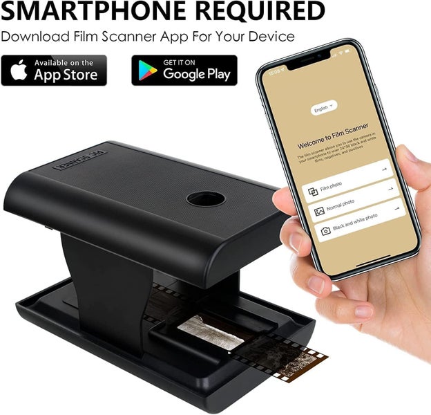 Mobile Film Scanner for Old Slides to JPG, Film and Slide | Folding Scanner Carousel 2