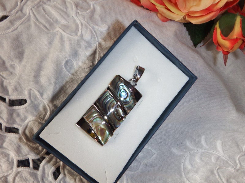 NEW - Natural Paua / Abalone Pendant - #ABP1 Carousel 1