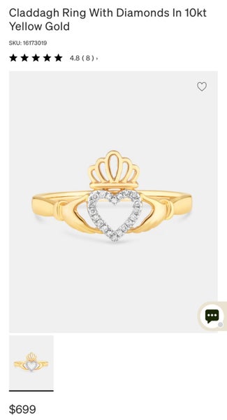 10k gold Claddagh ring Carousel 1