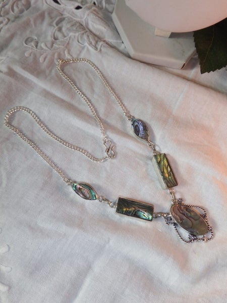 NEW - Natural Paua / Abalone Necklace - #ABN2 Carousel 2