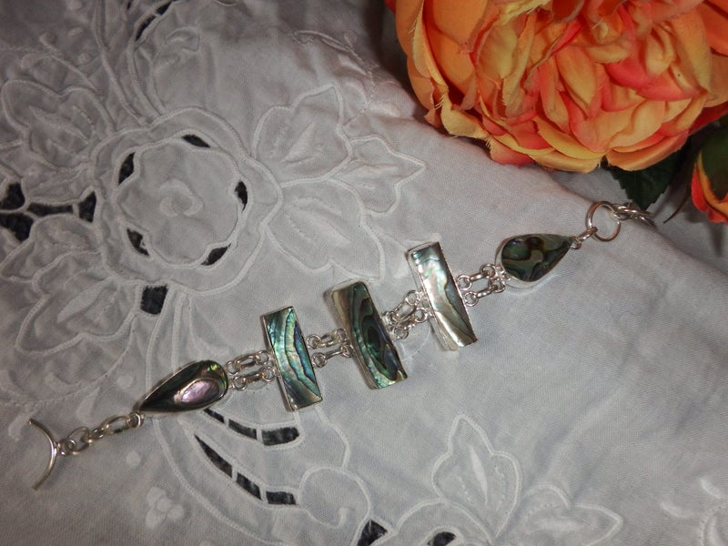 NEW - Stunning Paua / Abalone Bracelet - #ABB1 Carousel 2