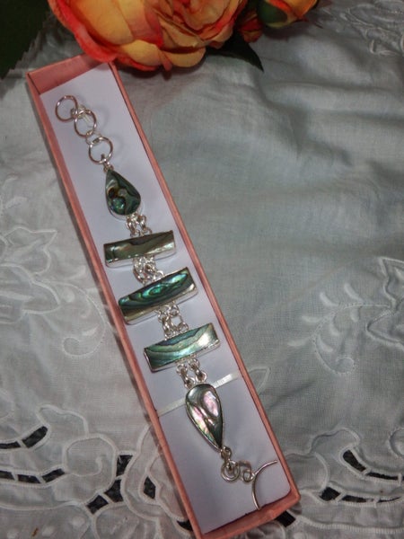 NEW - Stunning Paua / Abalone Bracelet - #ABB1 Carousel 1