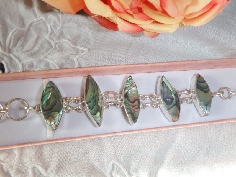 NEW - Stunning Paua / Abalone Bracelet - #ABB3 Carousel 2
