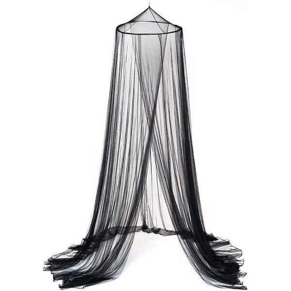 Elosung Black Hanging Princess Bed Canopy Mosquito Net Dome For Dorm Rooms & Bed Carousel 1