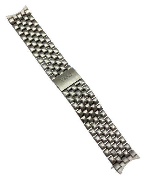 IWC Pilot Fliegeruhr Genuine Stainless Steel Mens Wristwatch Bracelet 20mm Lugs Carousel 1