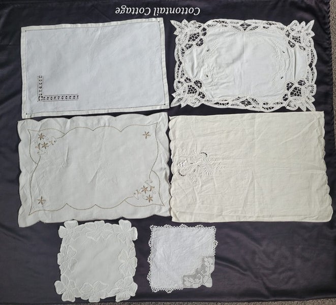 Six Vintage Table Mats Doilies Carousel 2