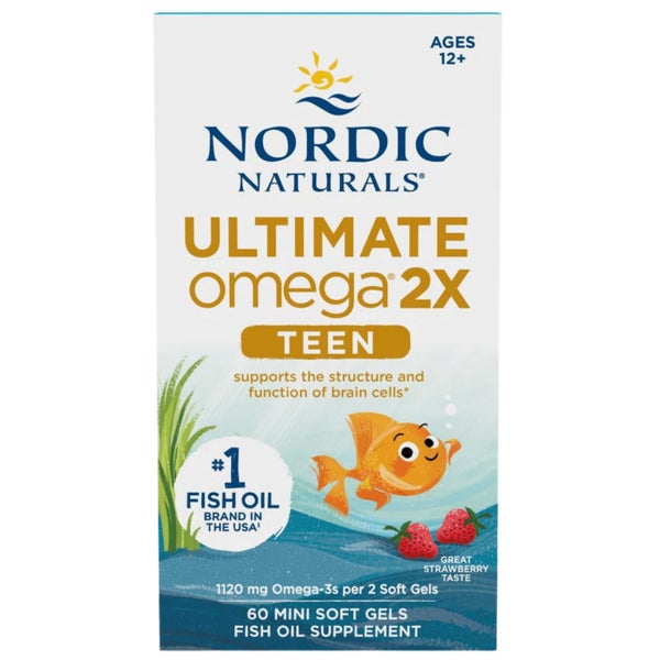 Nordic Naturals, Ultimate Omega 2x Teen, 60 Softgels Carousel 1