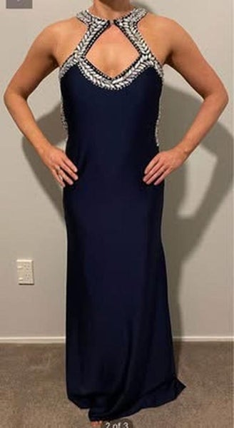 Navy Full Length Ball Dress Carousel 2