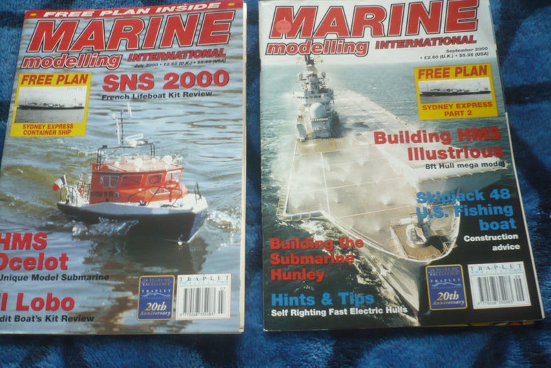 2 X "Marine Modelling" mags c/w plans for container ship Carousel 1