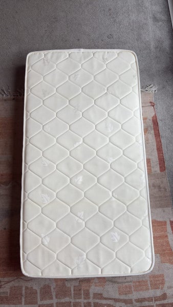 White cot and mattress Carousel 9