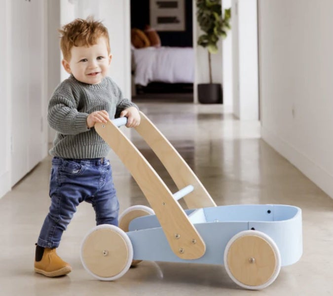 Moose Baby Walker in Powder Blue Carousel 1