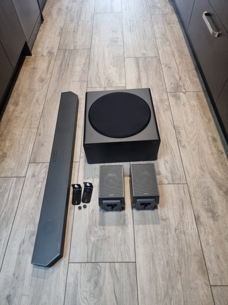 Samsung sound bar, Sub, Rear Speakers and rear Speaker stands Carousel 1