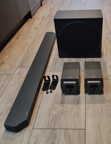 Samsung sound bar, Sub, Rear Speakers and rear Speaker stands Carousel 2