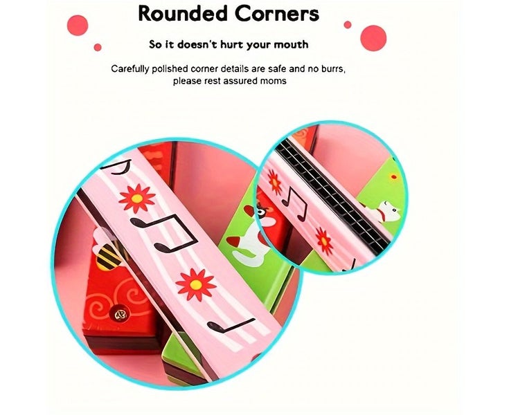 Musical Instrument Toy 16-Hole Harmonica Parent-Child Early Education Toy Carousel 3