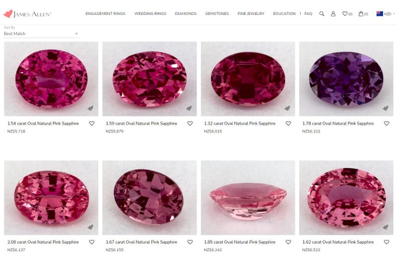 $1 RES * Buy Now $1,550.00 * 0.84ct Pear Orange Pink SI1 SAPPHIRE Gemstone Carousel 20