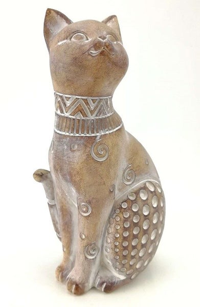 Ornament - Playful Cat Natural (10.50 x 7.50 x 19.50cm) Carousel 1