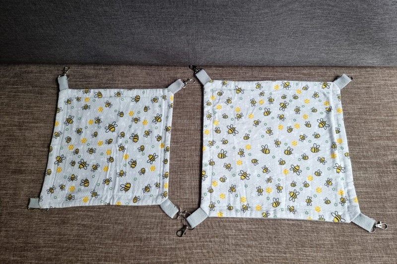 Sale: 2 flat Hammocks bees and grey fleece Carousel 1