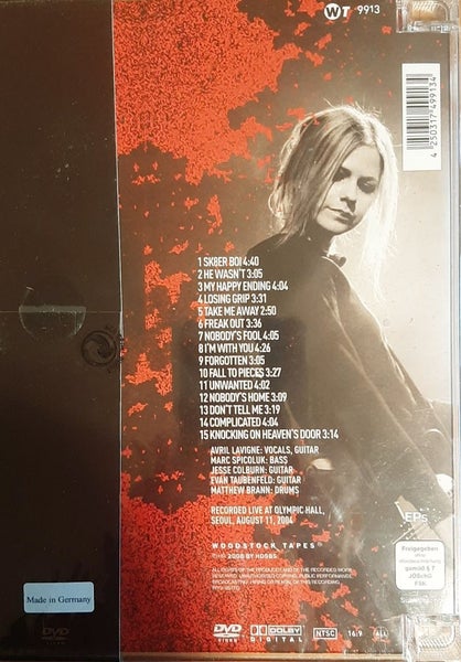 Avril Lavigne-Live In Seoul Korea 2004 new sealed concert dvd Carousel 2