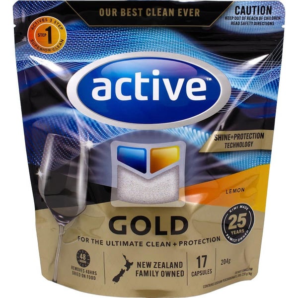 Active Gold Dishwasher Tablets Lemon 17pack Carousel 1