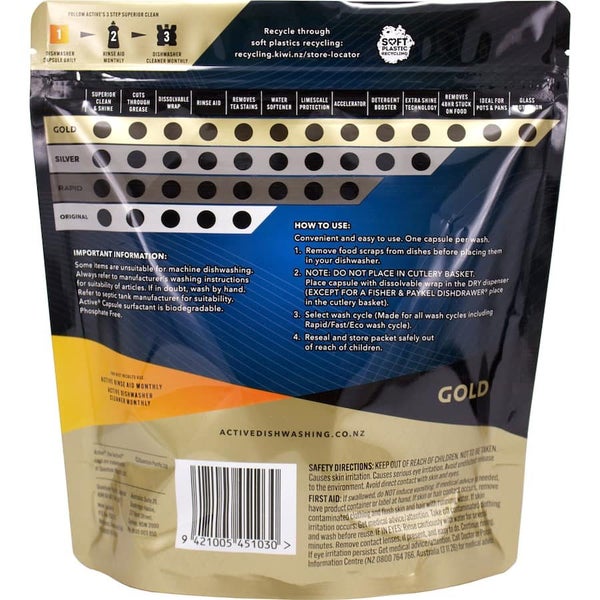 Active Gold Dishwasher Tablets Lemon 17pack Carousel 2