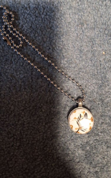 2X NECKLACES, 1X SILVER CHAIN WITH BIRD NECKLACE,1X GLASS PENDANT NECKLACE Carousel 3