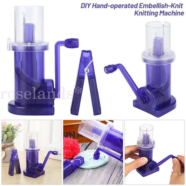 DIY Hand-operated Embellish-Knit Knitting Machine Spool Knitter Weave Tool Carousel 1