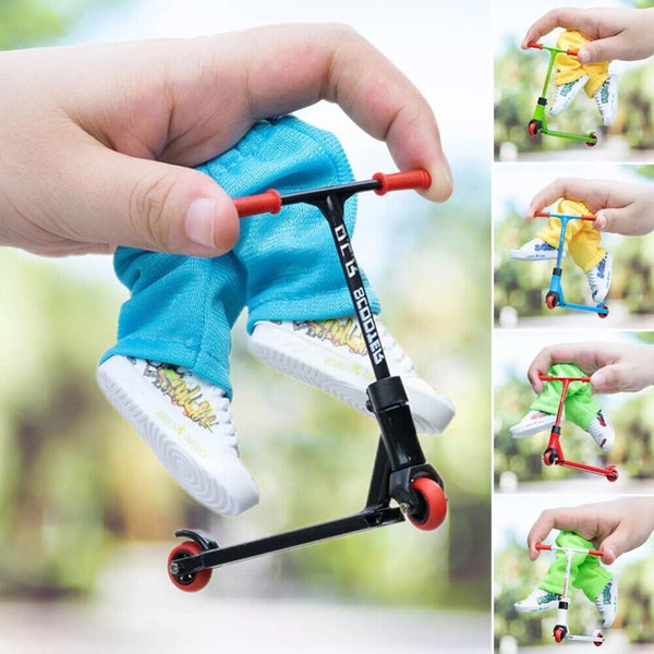 1 Set Mini Finger Scooter Toy Skateboards Shoes Pants Alloy Finger Board Kids... Carousel 1