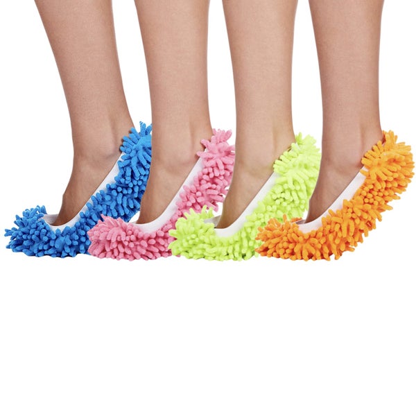 2 Pairs Foot Mop Cleaner Lazy Floor Dusting Shoe Slipper Cover Polishing Clean Carousel 1