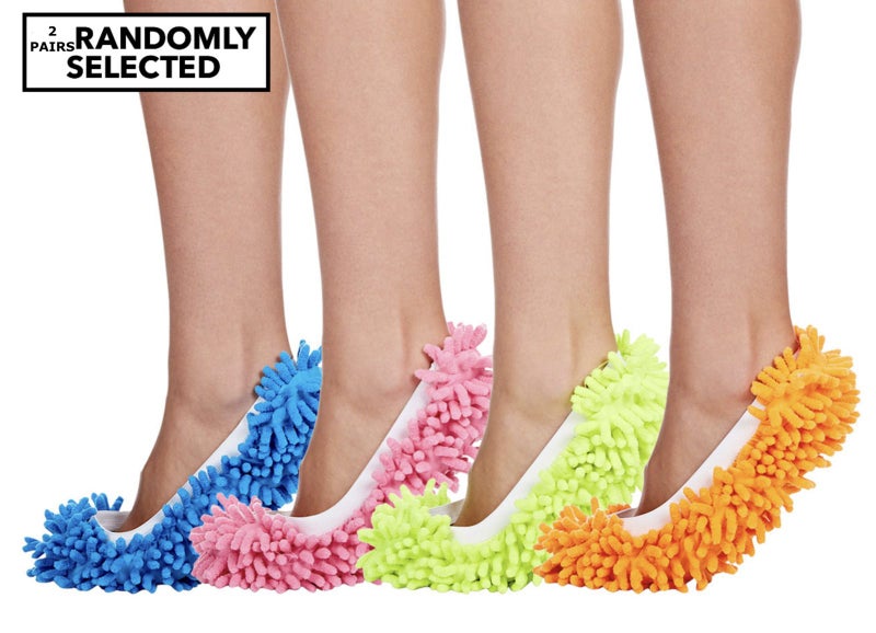 2 Pairs Foot Mop Cleaner Lazy Floor Dusting Shoe Slipper Cover Polishing Clean Carousel 2