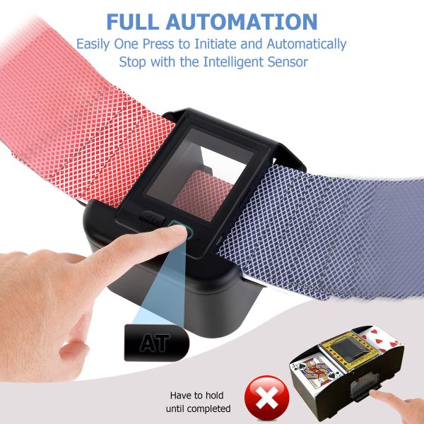 Automatic Card Shuffler for 1-2 Decks Black Carousel 6