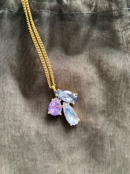 Dyrberg/ Kern pretty purple & blue necklace Carousel 1