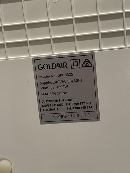$1 reserve - Goldair 1800w heater Carousel 3