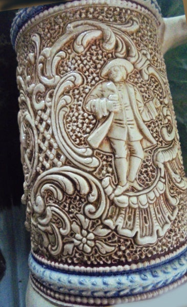 STUNNING GERMAN BEER STEIN HISTRICAL D.R.G.M c1927 Carousel 7
