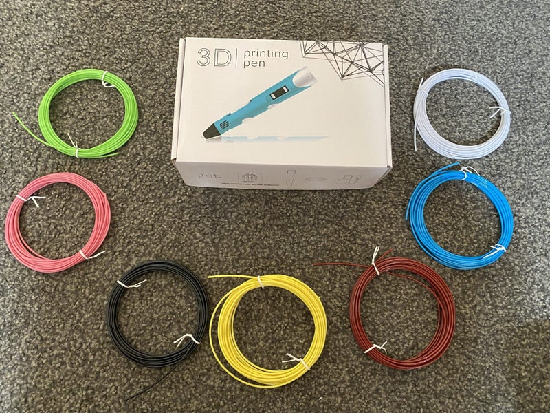New 3D Printing Pen Kit including 7 extra colour Filaments! Carousel 1